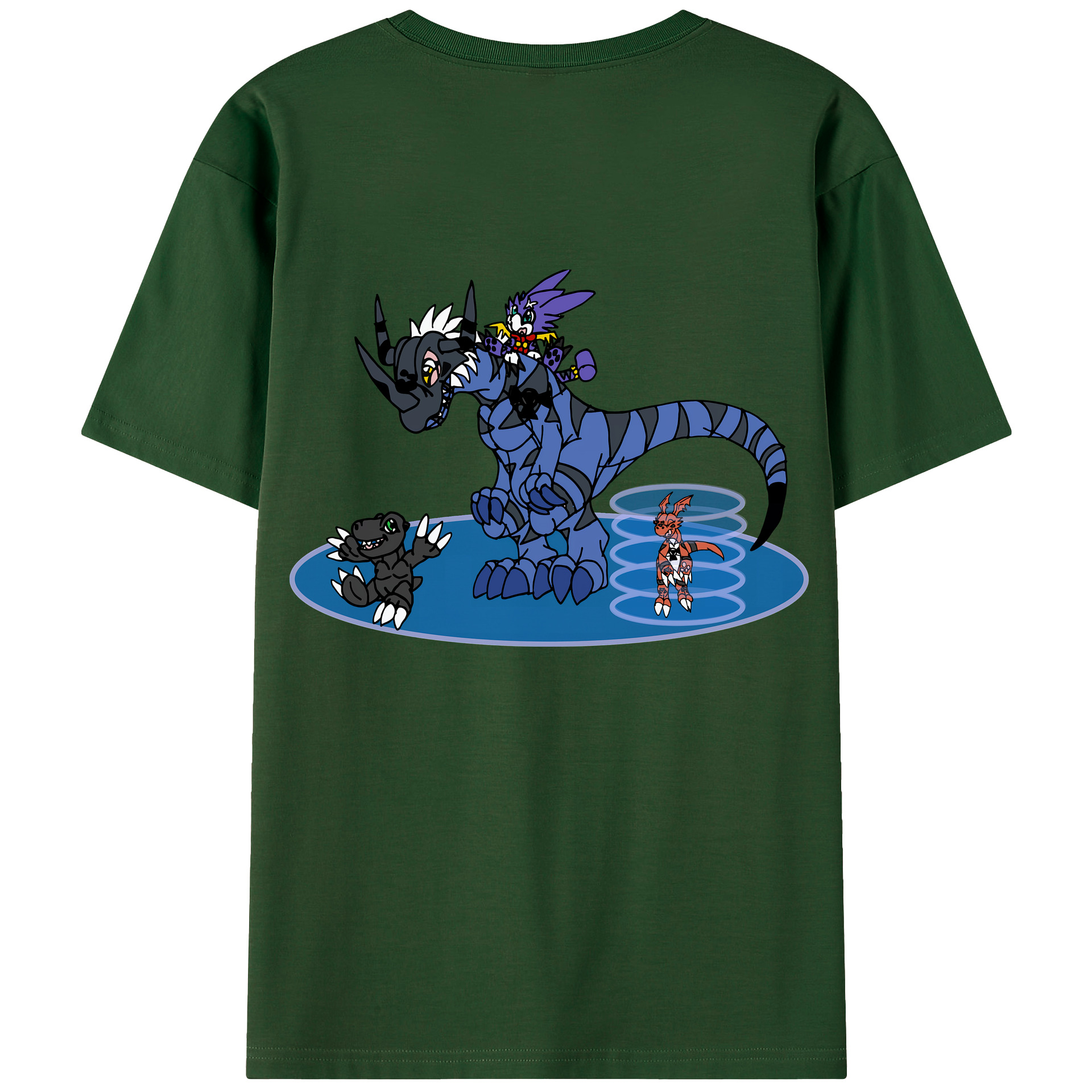 （画像用） Digimon デジタルモンスター/デジモン 綿100％半袖Tシャツ（背面プリント）